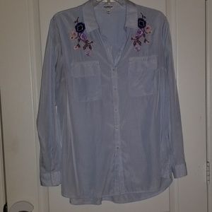 Express city shirt convertible sleeve button down